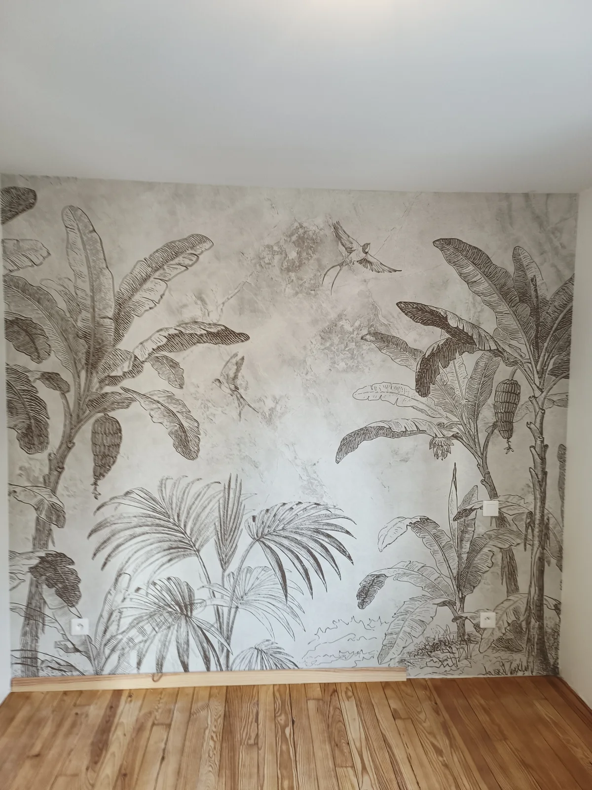 Revêtement mural panoramique à motif végétal